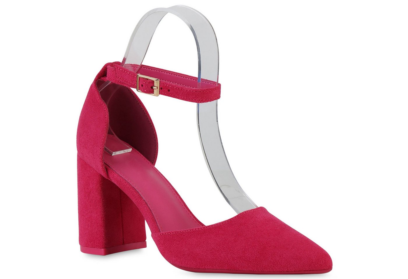 VAN HILL 839878 Pumps Damen Spitze Pumps Blockabsatz Klassische Basic Absatz- von VAN HILL