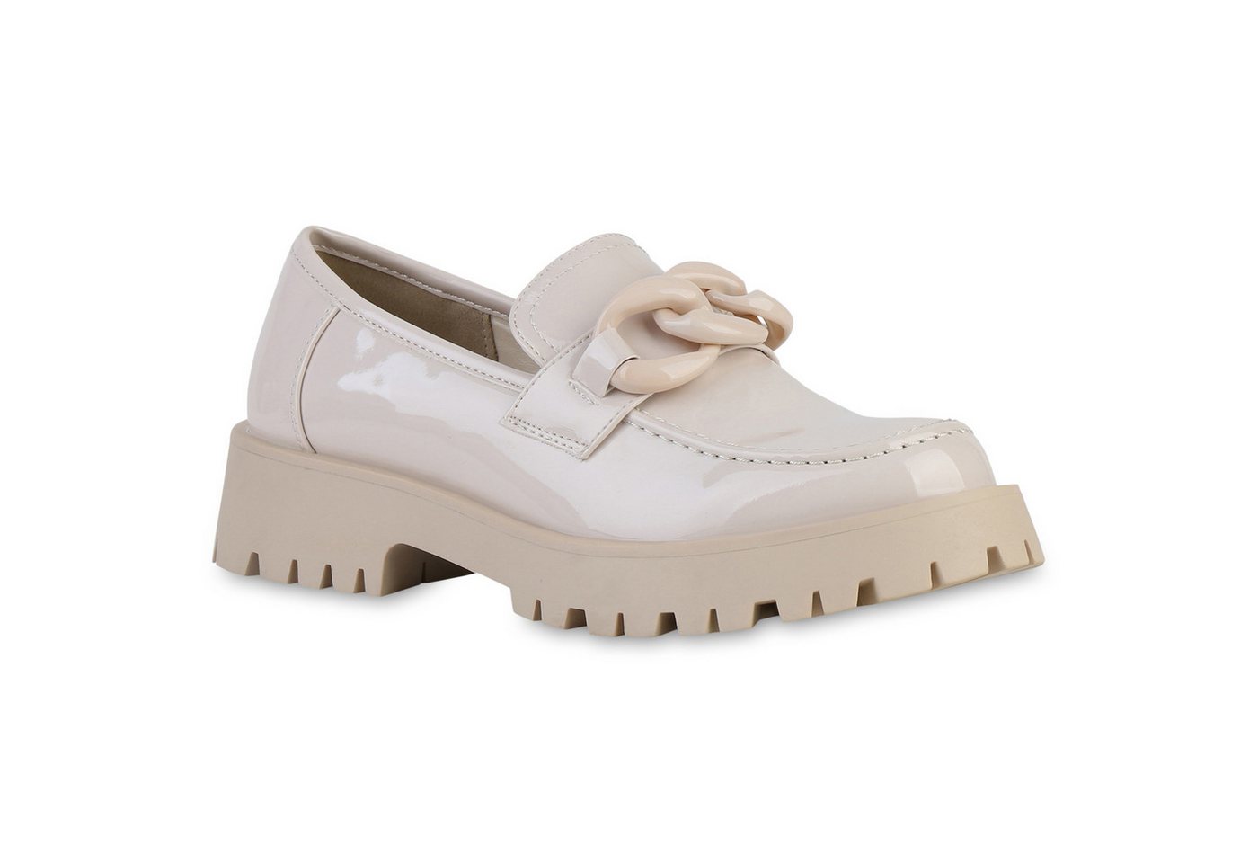 VAN HILL 840052 Outdoorschuh Damen Halbschuhe Plateauschuhe Slippers Ketten Profil-Sohle von VAN HILL