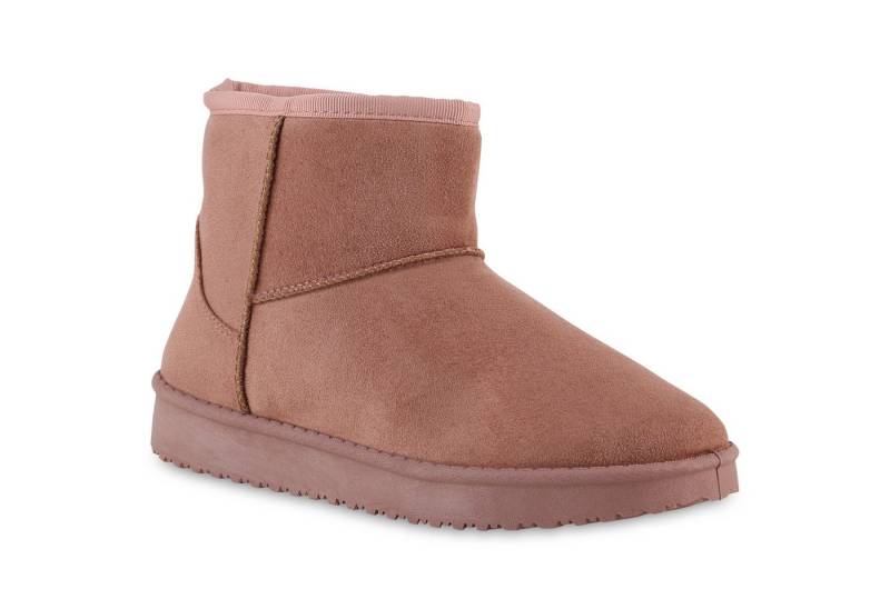 VAN HILL 840090 Winterstiefelette Damen Warm Gefüttert Winter Boots Stiefeletten Profil-Sohle von VAN HILL