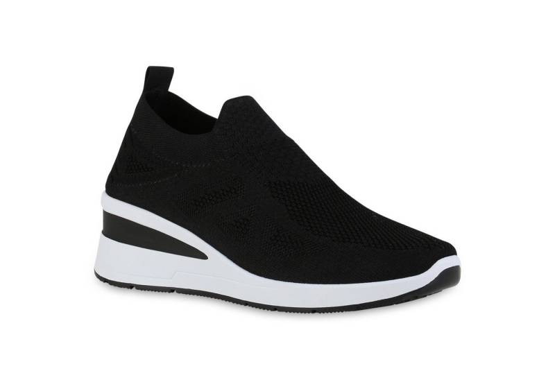 VAN HILL 840165 Wedgesneaker Damen Sneaker Wedges Keilabsatz Strick Profil-Sohle Stoff- VAN HILL 840165 Wedgesneaker Damen Sneaker Wedges Keilabsatz Strick Profil-Sohle Stoff- von VAN HILL