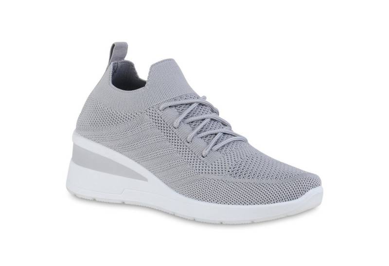 VAN HILL 840166 Wedgesneaker Damen Sneaker Wedges Schnürer Strick Profil-Sohle VAN HILL 840166 Wedgesneaker Damen Sneaker Wedges Schnürer Strick Profil-Sohle von VAN HILL