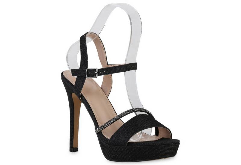 VAN HILL 840248 High-Heel-Sandalette Damen Sandaletten High Heels Stiletto Party Strass Glitzer VAN HILL 840248 High-Heel-Sandalette Damen Sandaletten High Heels Stiletto Party Strass Glitzer von VAN HILL