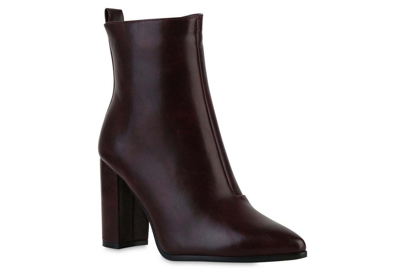 VAN HILL 840337 Stiefelette Damen Klassische Stiefeletten Blockabsatz Prints Absatz- von VAN HILL