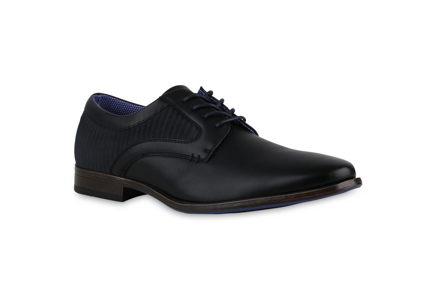 VAN HILL 840444 Budapester Herren Klassische Schnürer Business Leder-Optik Basic von VAN HILL