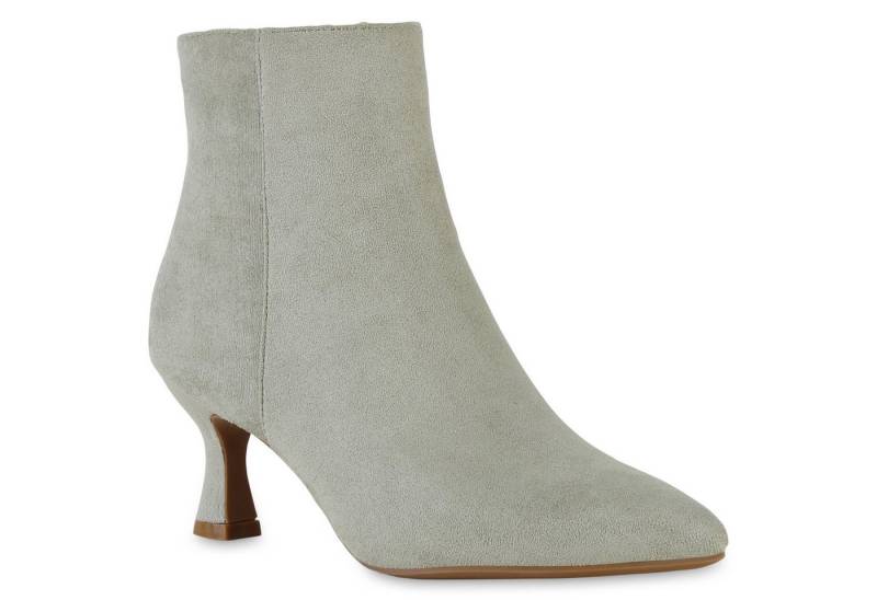 VAN HILL 840599 Stiefelette Damen Klassische Stiefeletten Stiletto Spitze Basic von VAN HILL