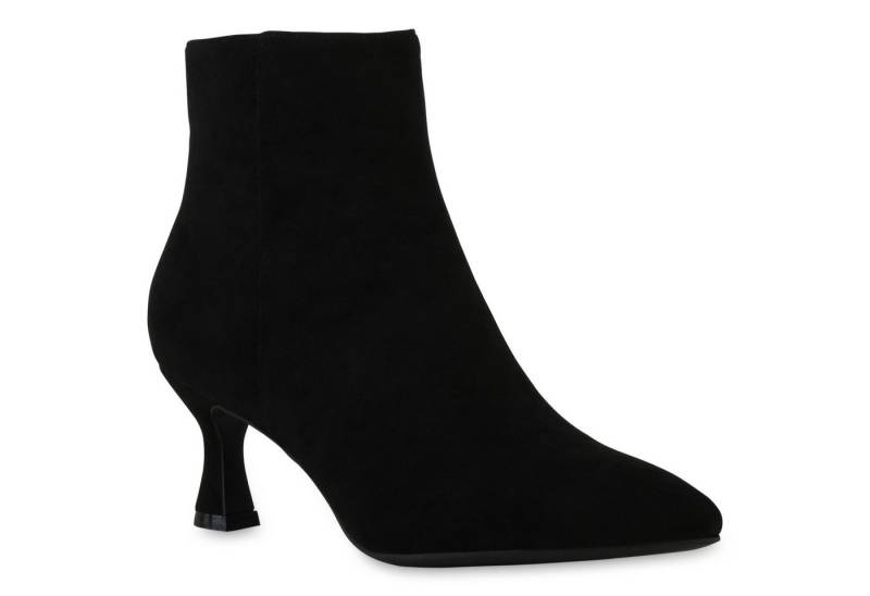 VAN HILL 840599 Stiefelette Damen Klassische Stiefeletten Stiletto Spitze Basic von VAN HILL