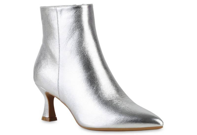 VAN HILL 840599 Stiefelette Damen Klassische Stiefeletten Stiletto Spitze Basic von VAN HILL