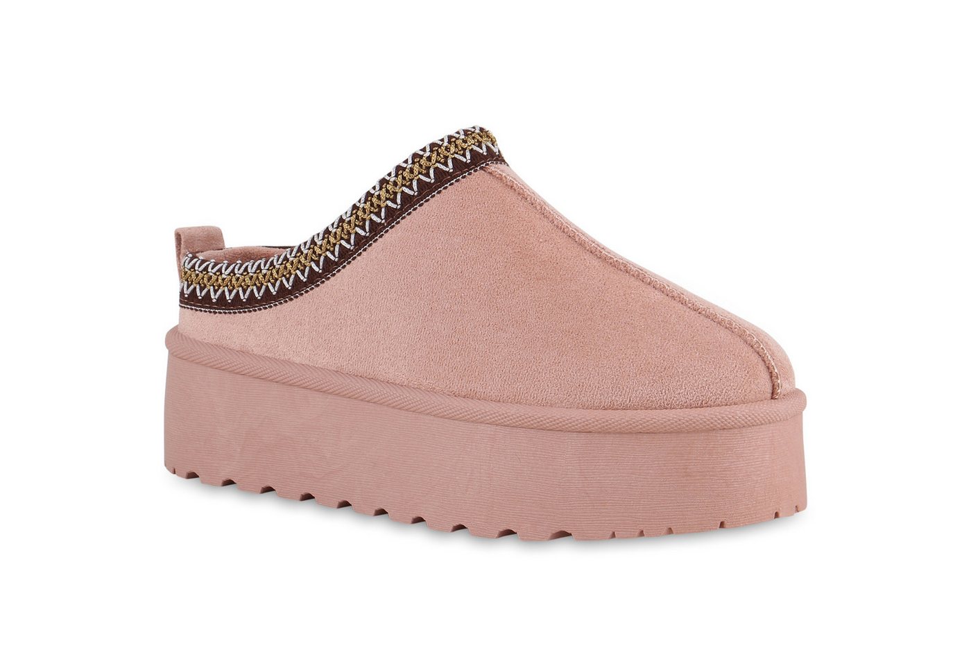 VAN HILL 840734 Hausschuh Damen Warm Gefütterte Pantoffeln Hausschuhe Bequeme Prints von VAN HILL