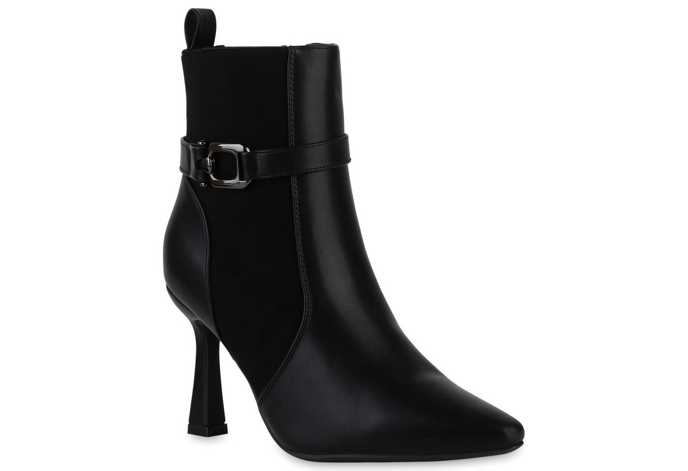 VAN HILL 840747 Stiefelette Damen Leicht Gefütterte Klassische Stiefeletten Spitz Basic von VAN HILL