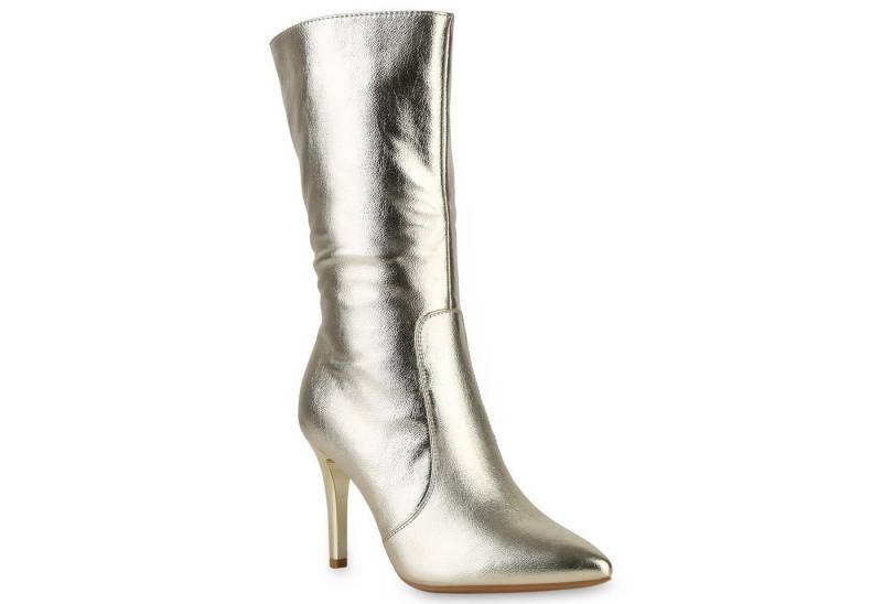 VAN HILL 840748 Stiefel Damen Klassische Stiefel Spitze Stiletto Basic von VAN HILL