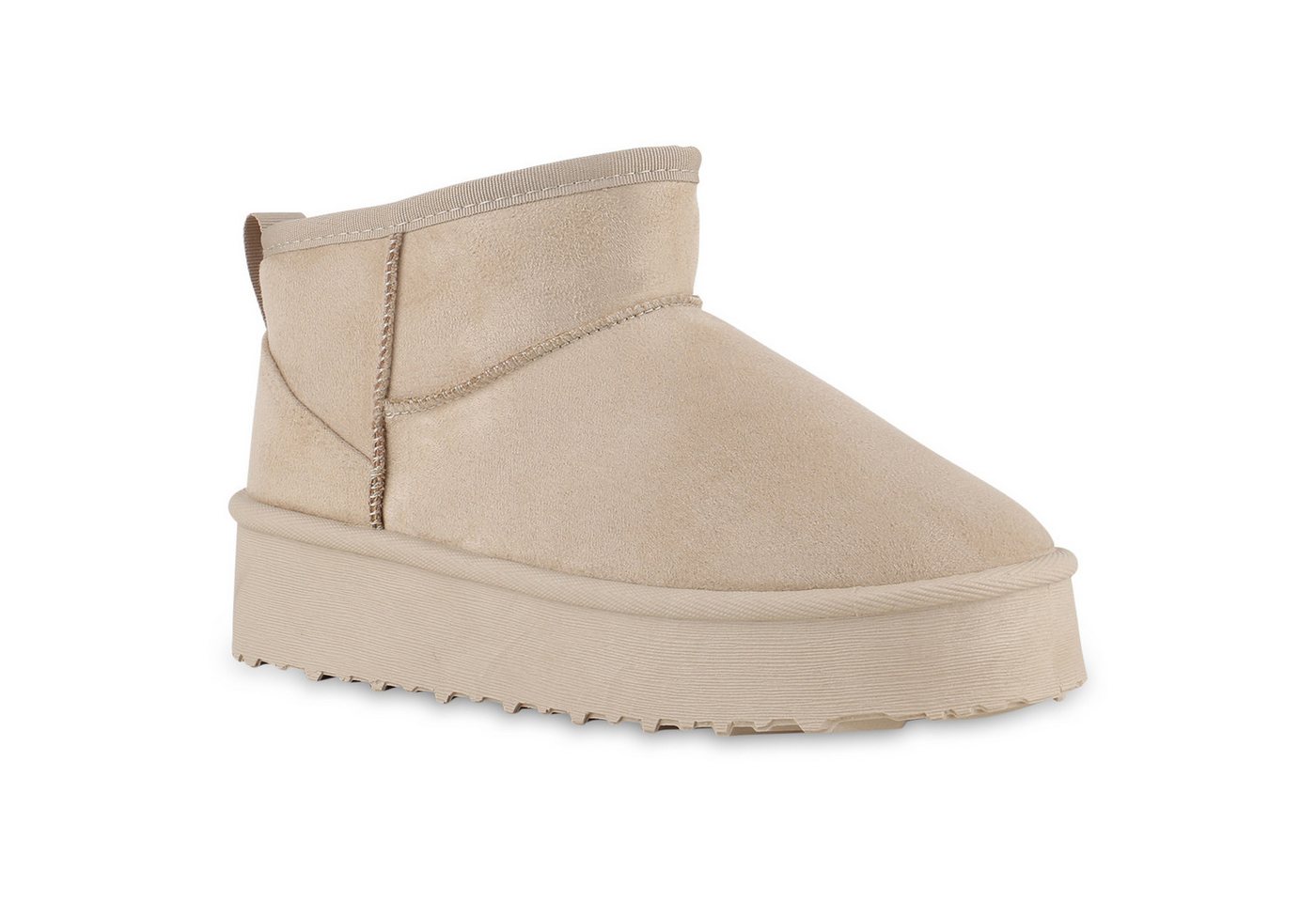 VAN HILL 840787 Winterstiefelette Damen Warm Gefütterte Winter Boots Bequeme Profil-Sohle von VAN HILL