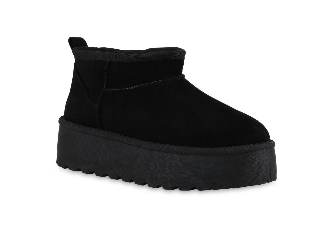 VAN HILL 840804 Winterstiefelette Damen Warm Gefütterte Winter Boots Bequeme Profil-Sohle von VAN HILL