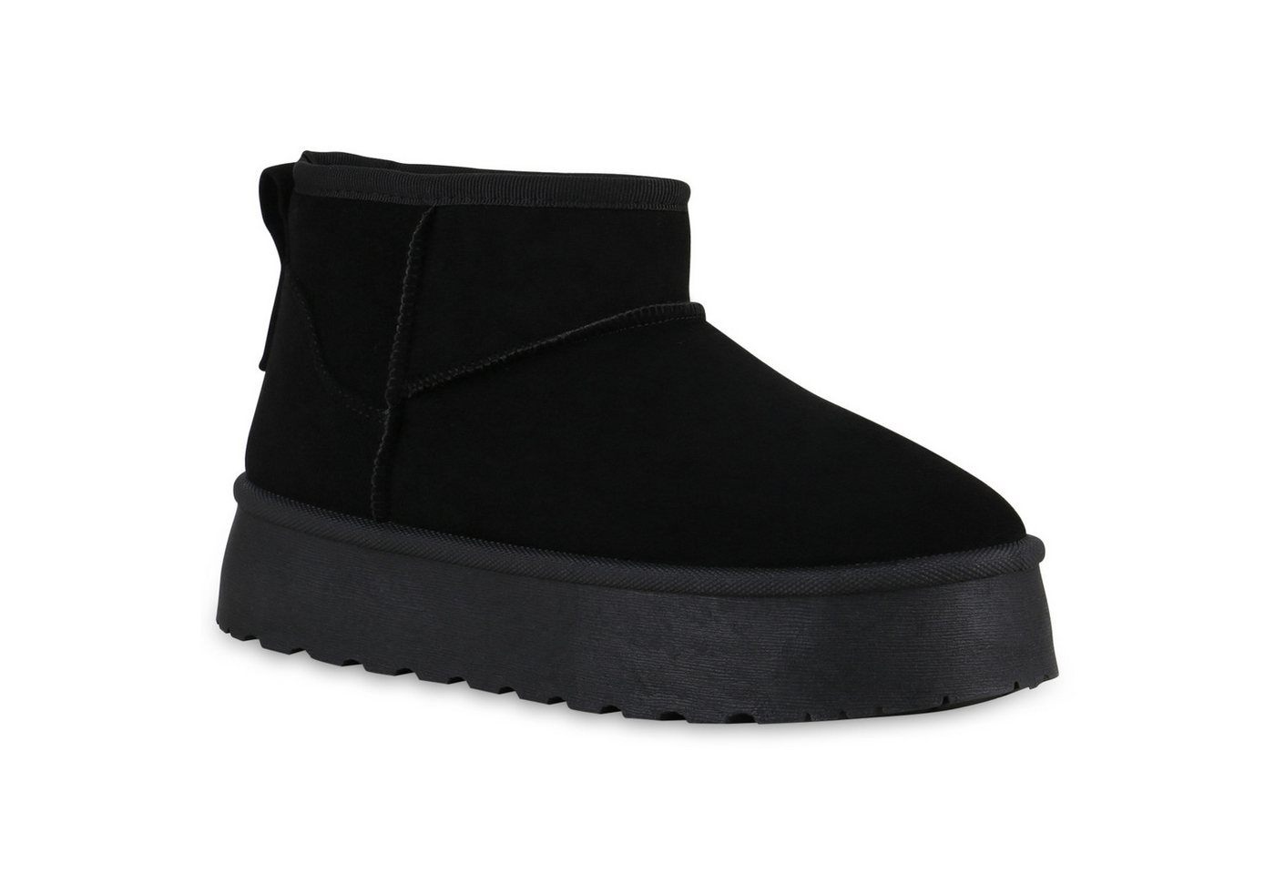 VAN HILL 840827 Winterstiefelette Damen Warm Gefütterte Winter Boots Bequeme Profil-Sohle von VAN HILL