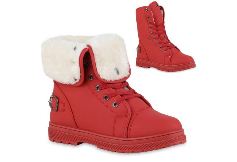 VAN HILL 840859 Sneaker Damen Warm Gefütterte Sneaker High Bequeme Schnallen Schnür- von VAN HILL