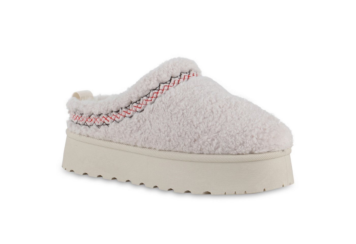 VAN HILL 840872 Hausschuh Damen Warm Gefütterte Pantoffeln Bequeme Kunstfell Teddy von VAN HILL