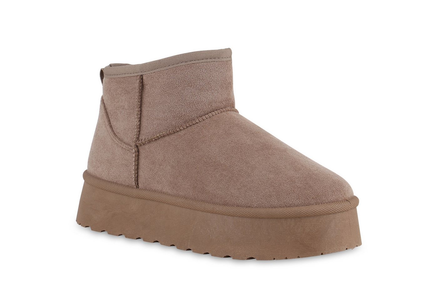 VAN HILL 840874 Winterstiefelette Damen Warm Gefütterte Winter Boots Bequeme Profil-Sohle von VAN HILL