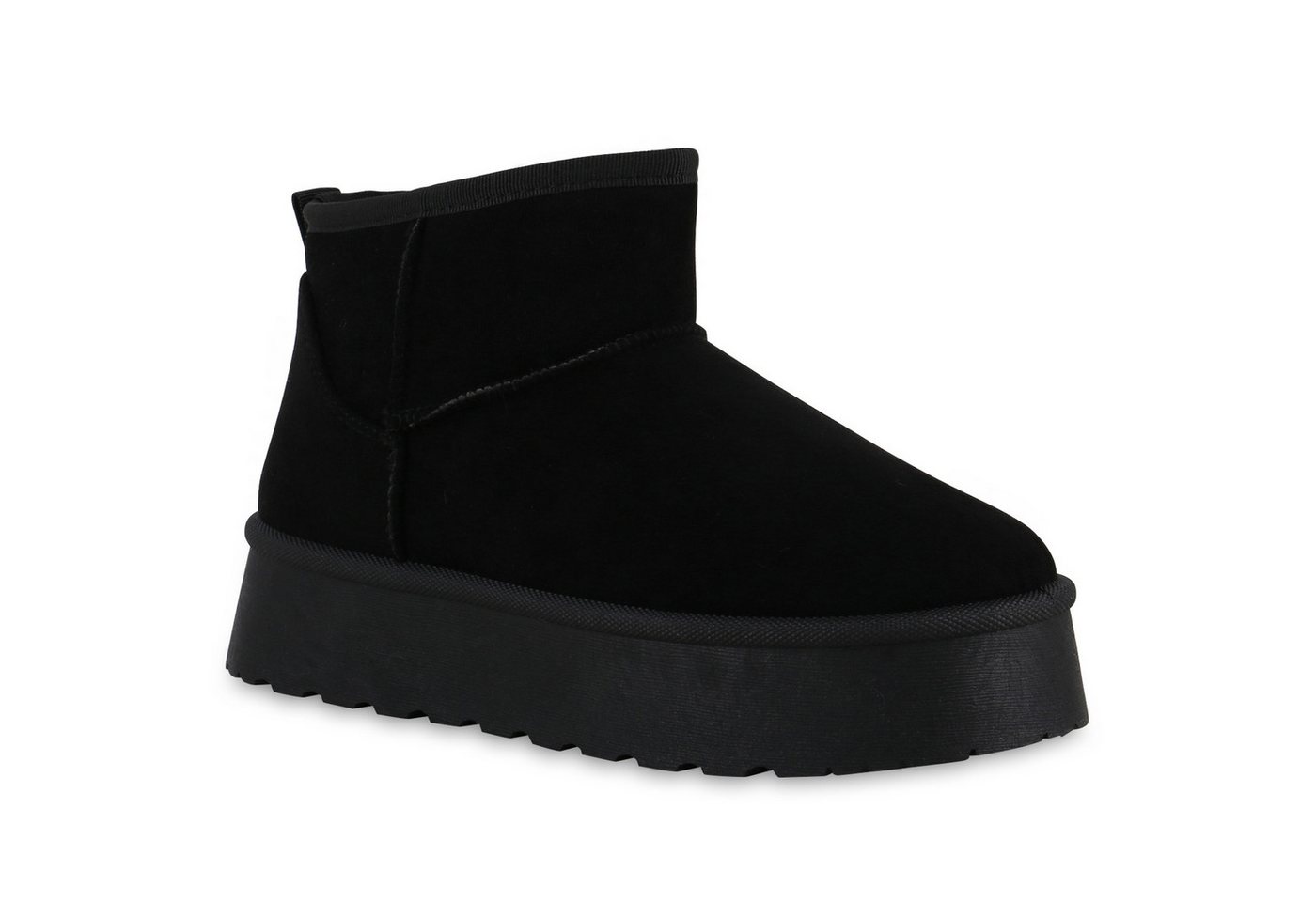 VAN HILL 840874 Winterstiefelette Damen Warm Gefütterte Winter Boots Bequeme Profil-Sohle von VAN HILL