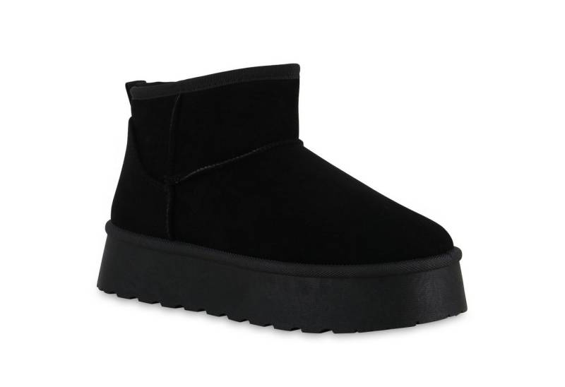 VAN HILL 840874 Winterstiefelette Damen Warm Gefütterte Winter Boots Bequeme Profil-Sohle von VAN HILL