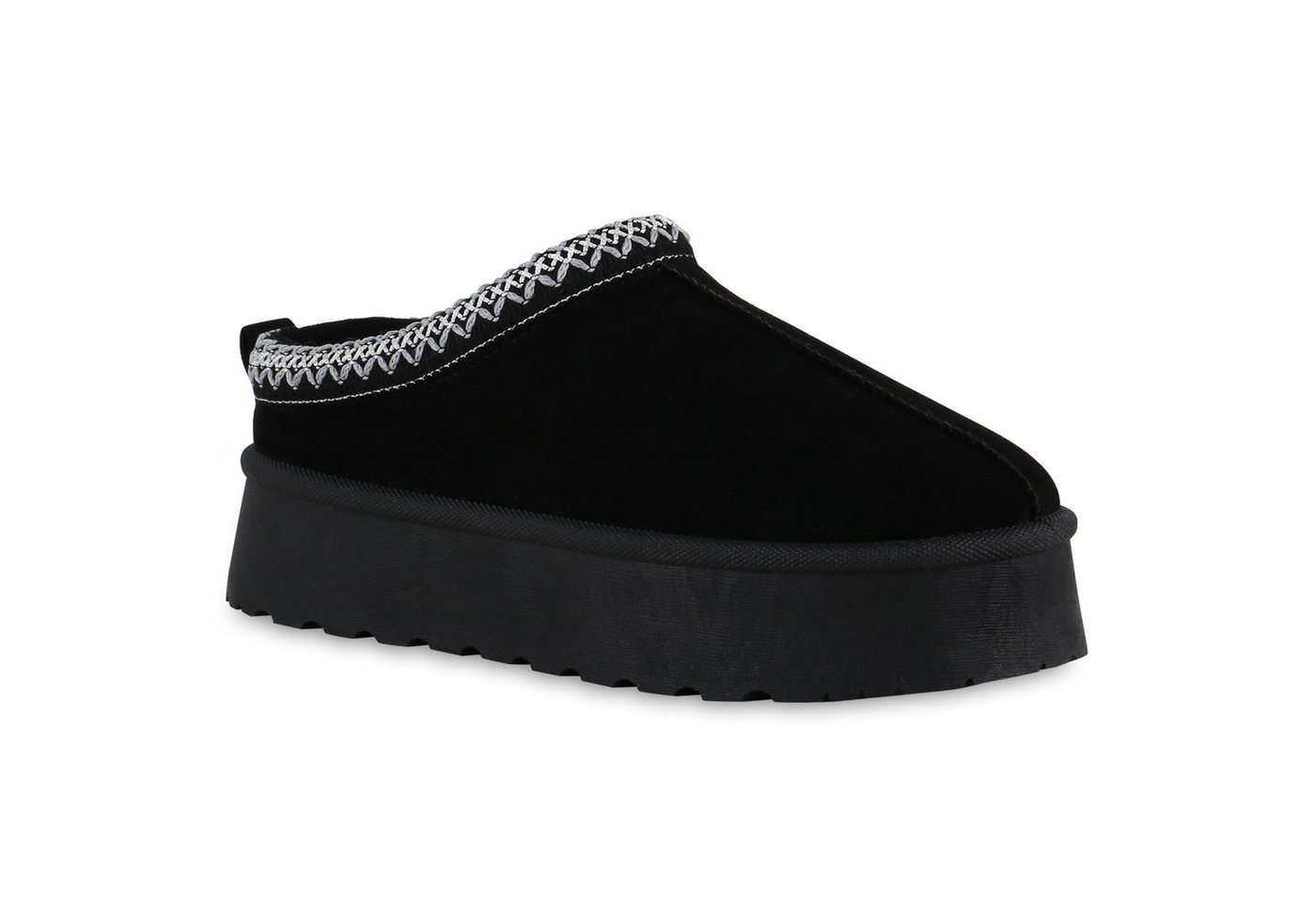 VAN HILL 840875 Hausschuh Damen Warm Gefütterte Pantoffeln Hausschuhe Bequeme Prints von VAN HILL