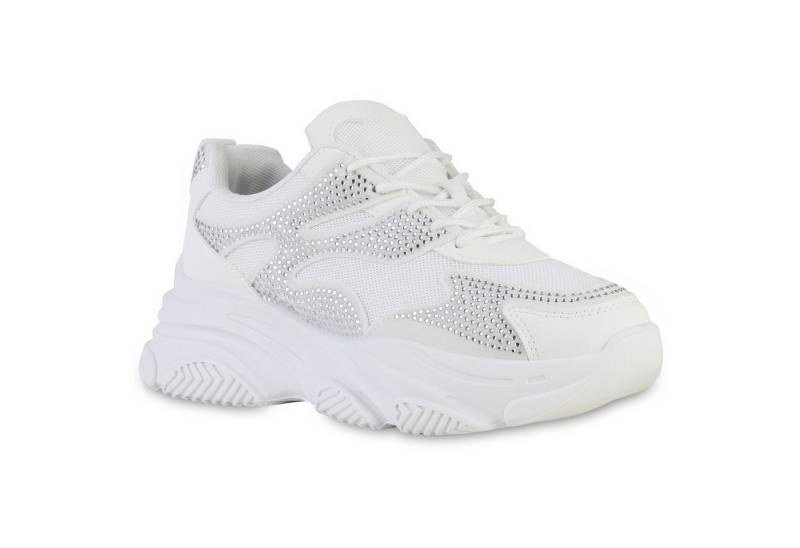 VAN HILL 840880 Plateausneaker Damen Plateau Sneaker Strass Schnürer Profil-Sohle VAN HILL 840880 Plateausneaker Damen Plateau Sneaker Strass Schnürer Profil-Sohle von VAN HILL