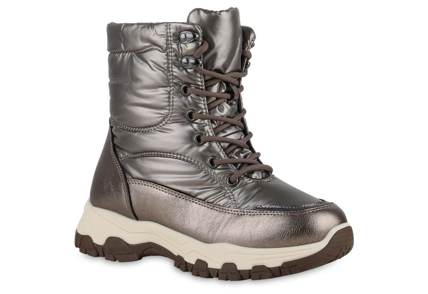 VAN HILL 840894 Outdoorschuh Damen Warm Gefütterte Outdoor Stiefeletten Metallic von VAN HILL