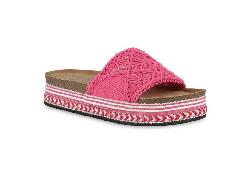 VAN HILL 840956 Sandalette Damen Pantoletten Sandaletten Ethno Look Profil-Sohle VAN HILL 840956 Sandalette Damen Pantoletten Sandaletten Ethno Look Profil-Sohle von VAN HILL