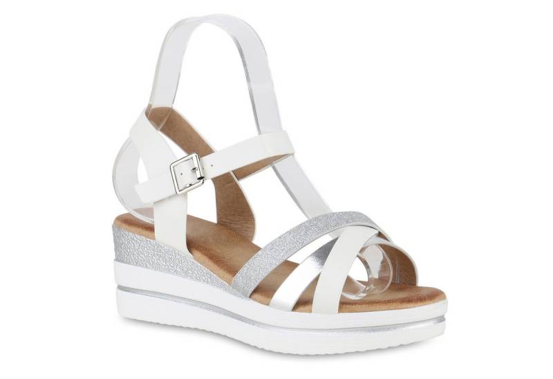 VAN HILL 840958 Plateausandaletten Damen Plateau Sandaletten Glitzer Keilabsatz Plateau- VAN HILL 840958 Plateausandaletten Damen Plateau Sandaletten Glitzer Keilabsatz Plateau- von VAN HILL