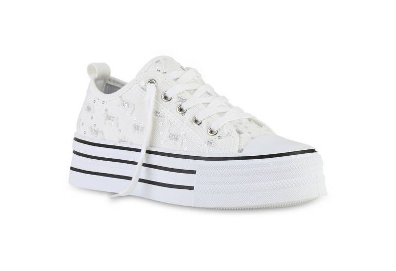 VAN HILL 840981 Plateausneaker Damen Plateau Sneaker Denim Schnürer Pailletten Glitzer VAN HILL 840981 Plateausneaker Damen Plateau Sneaker Denim Schnürer Pailletten Glitzer von VAN HILL