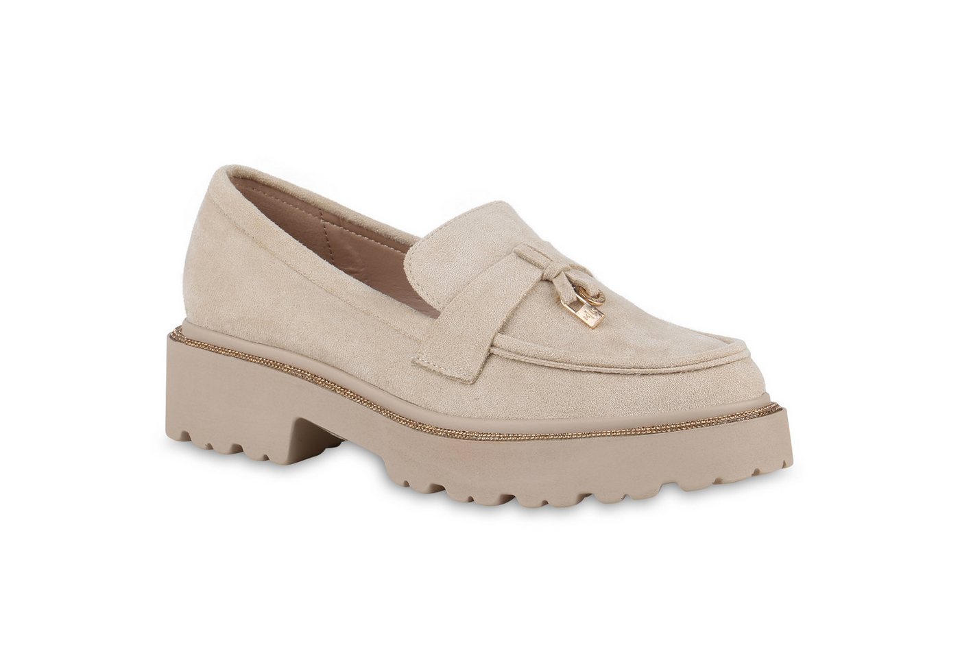 VAN HILL 840998 Outdoorschuh Damen Plateauschuhe Slippers Strass Profil-Sohle von VAN HILL