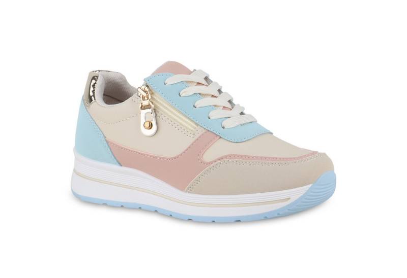 VAN HILL 841046 Wedgesneaker Damen Sneaker Wedges Bequeme Metallic Profil-Sohle Zipper VAN HILL 841046 Wedgesneaker Damen Sneaker Wedges Bequeme Metallic Profil-Sohle Zipper von VAN HILL