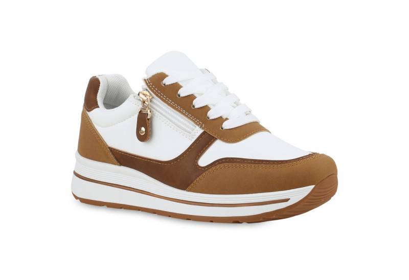 VAN HILL 841046 Wedgesneaker Damen Sneaker Wedges Bequeme Metallic Profil-Sohle Zipper VAN HILL 841046 Wedgesneaker Damen Sneaker Wedges Bequeme Metallic Profil-Sohle Zipper von VAN HILL