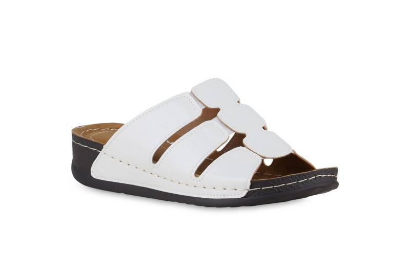 VAN HILL 841047 Winterstiefelette Damen Komfort Sandalen Bequeme Keilabsatz Cut-outs von VAN HILL