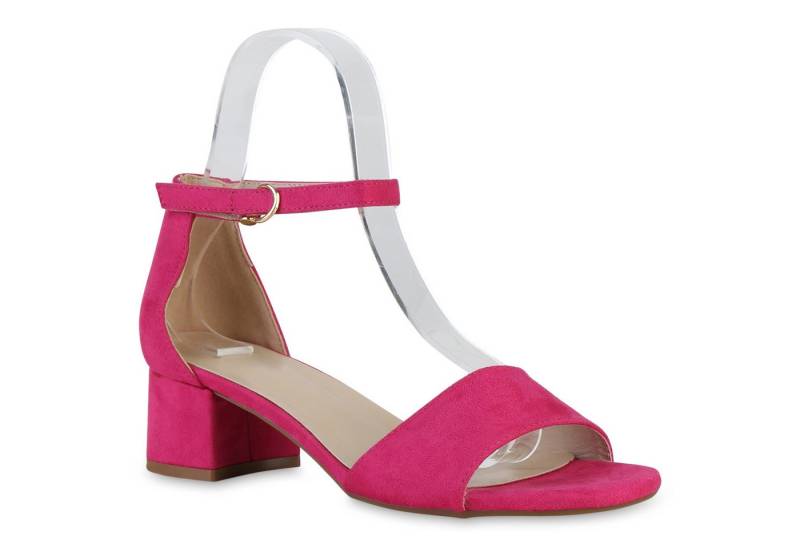 VAN HILL 841131 Sandalette Damen Klassische Sandaletten Elegante Basic Leder-Optik von VAN HILL