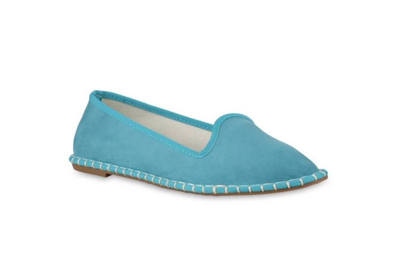 VAN HILL 841207 Slipper Damen Slip Ons Slippers Bequeme Basic Spitze Schlupf- von VAN HILL