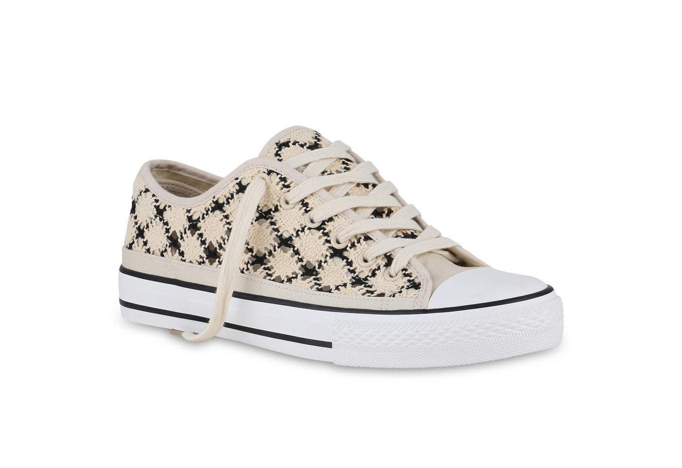 VAN HILL 841274 Sneaker Damen Übergrößen Sneaker Low Schnürer Bequeme Spitze Schnür- von VAN HILL