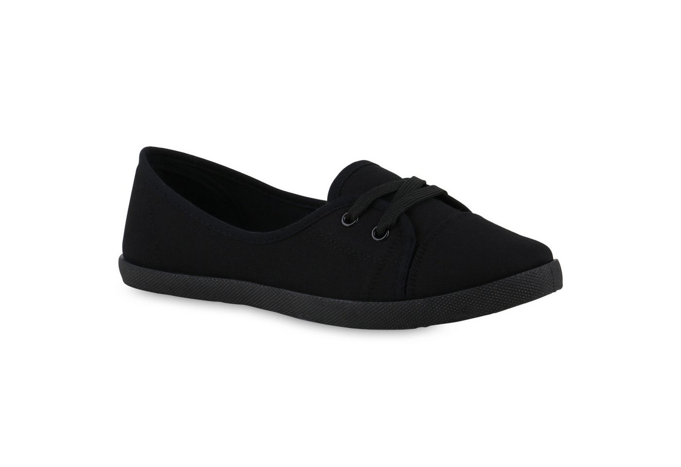 VAN HILL 841298 Sneaker Ballerinas Damen Sportliche Ballerinas Bequeme Basic Stoff Freizeit von VAN HILL