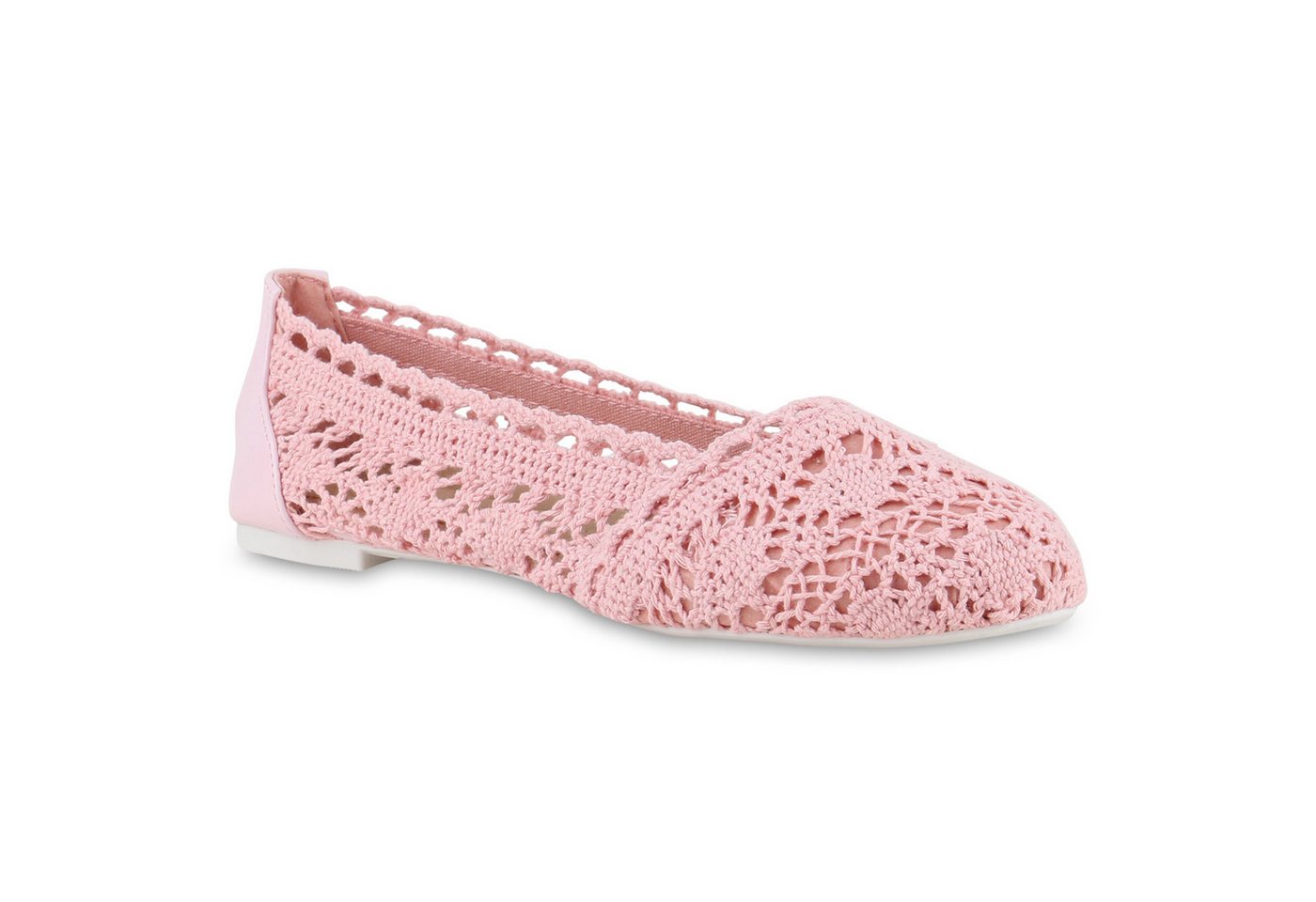 VAN HILL 841312 Ballerina Damen Klassische Ballerinas Slippers Bequeme Spitze Stoff von VAN HILL