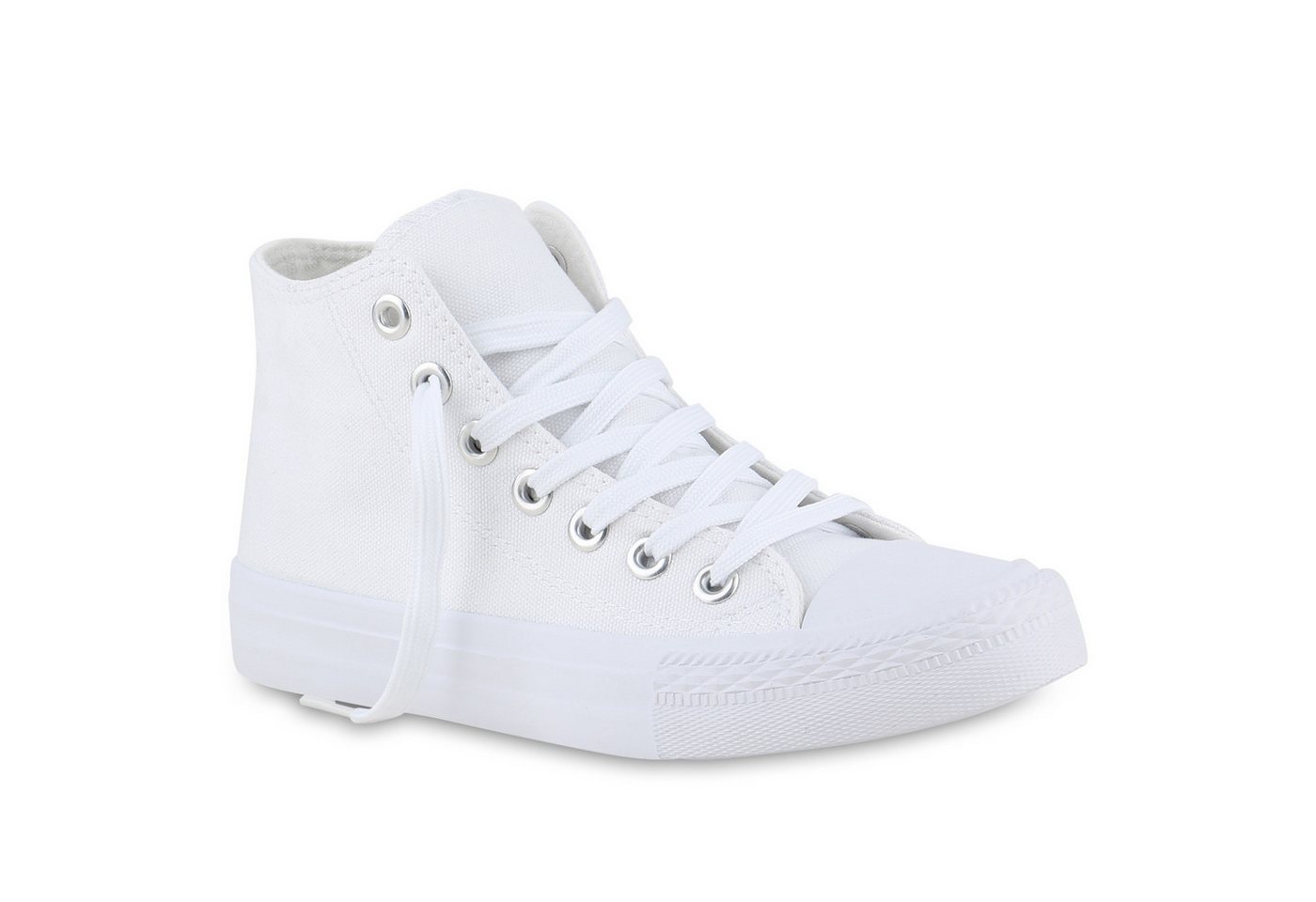 VAN HILL 841313 Sneaker Damen Sneaker High Schnürer Bequeme Basic Freizeit Stoff von VAN HILL