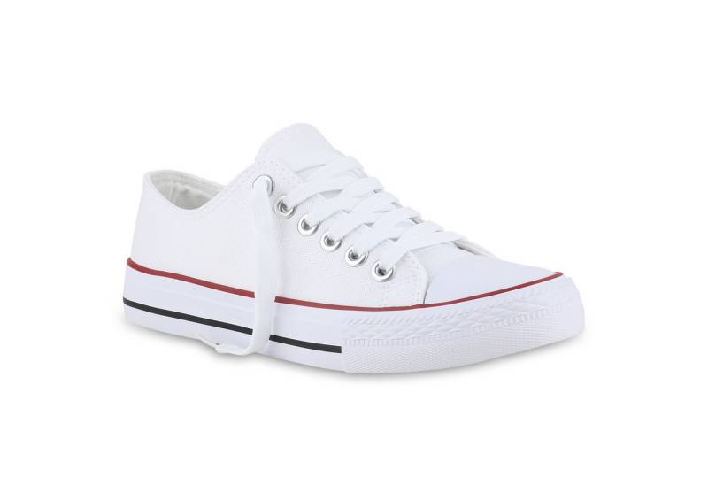 VAN HILL 841314 Sneaker Damen Sneaker Low Schnürer Bequeme Basic Stoff Freizeit von VAN HILL