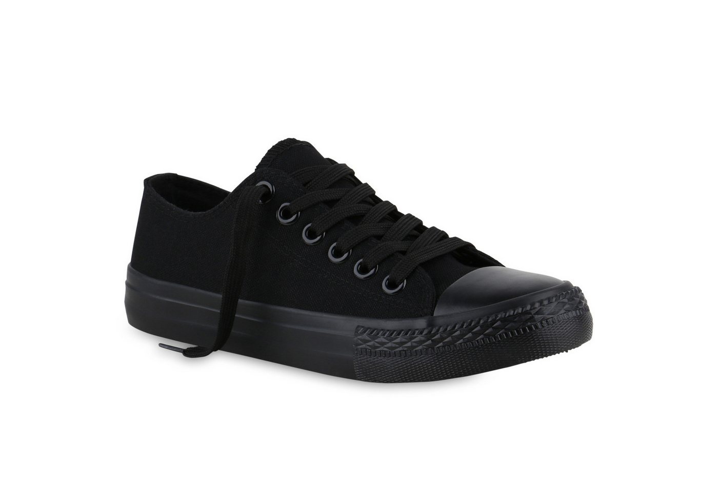VAN HILL 841314 Sneaker Damen Sneaker Low Schnürer Bequeme Basic Stoff Freizeit von VAN HILL