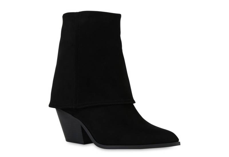 VAN HILL 841322 Cowboy Boots Damen Leicht Gefütterte Cowboy Boots Stiefeletten Spitze von VAN HILL