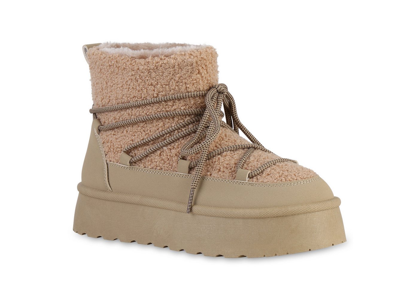 VAN HILL 841335 Winterstiefelette Damen Warm Gefütterte Winter Boots Stiefeletten Bequeme von VAN HILL