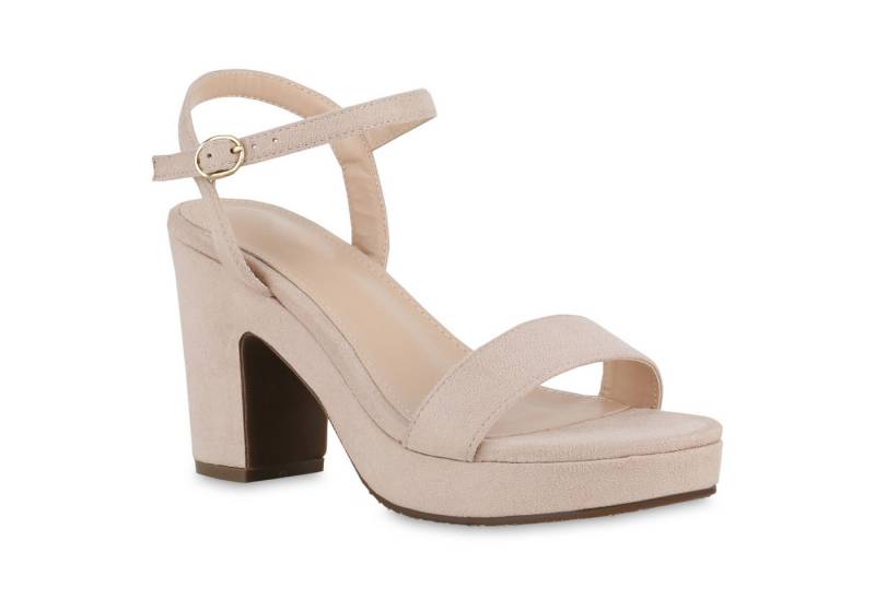 VAN HILL 841371 Plateausandaletten Damen Plateau Sandaletten Freizeit Absatzschuhe Plateau- von VAN HILL