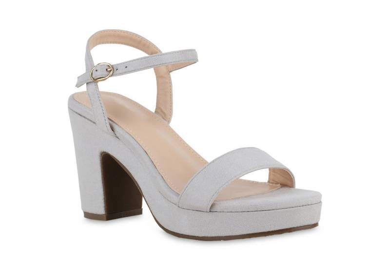 VAN HILL 841371 Plateausandaletten Damen Plateau Sandaletten Freizeit Absatzschuhe Plateau- von VAN HILL