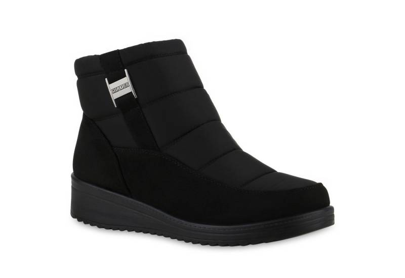 VAN HILL 841407 Winterstiefelette Damen Warm Gefütterte Winter Boots Bequem Booties Gesteppt von VAN HILL