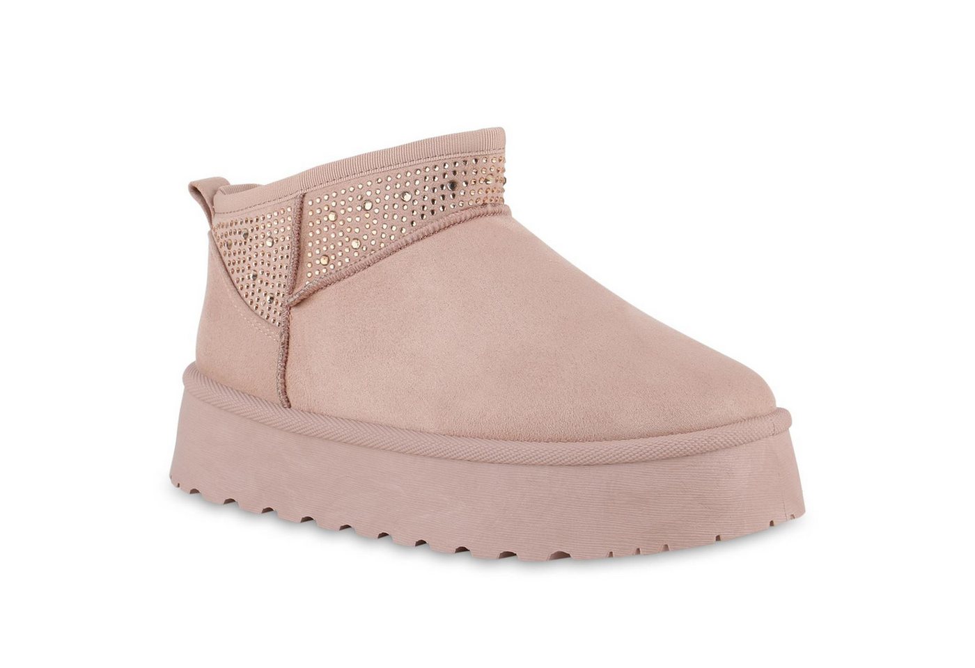 VAN HILL 841432 Winterstiefelette Damen Warm Gefütterte Winter Boots Bequeme Profil-Sohle von VAN HILL