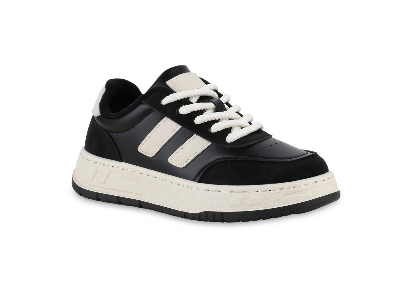 VAN HILL 841435 Sneaker Damen Leicht Gefütterte Sneaker Low Bequeme Profil-Sohle von VAN HILL