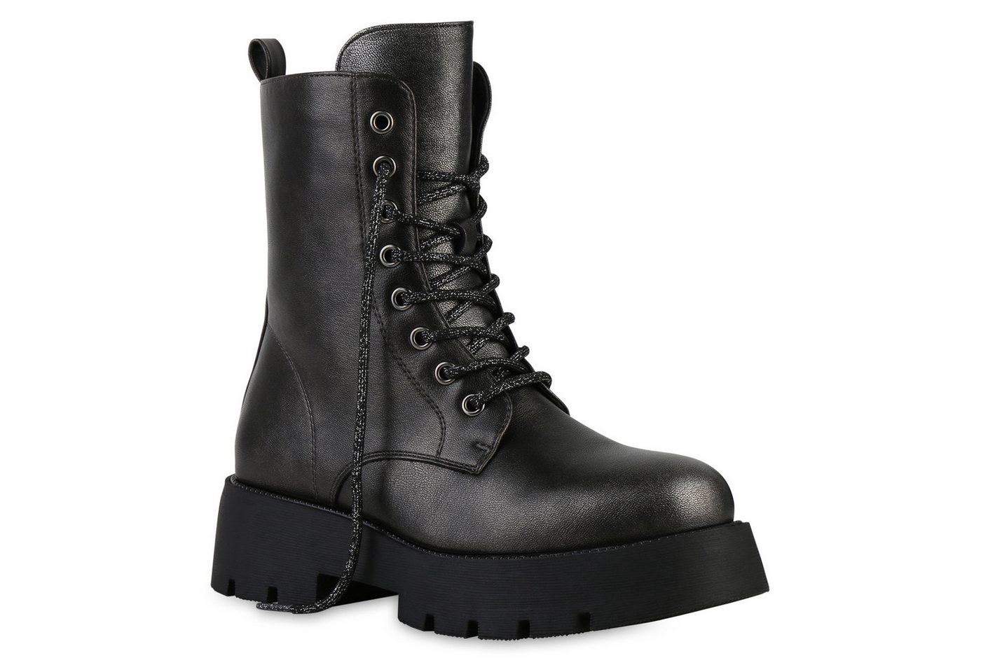 VAN HILL 841446 Schnürstiefelette Damen Leicht Gefütterte Schnürstiefeletten Stiefeletten von VAN HILL