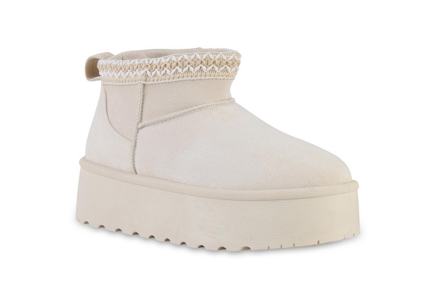 VAN HILL 841461 Winterstiefelette Damen Warm Gefütterte Winter Boots Stiefeletten Stickereien von VAN HILL