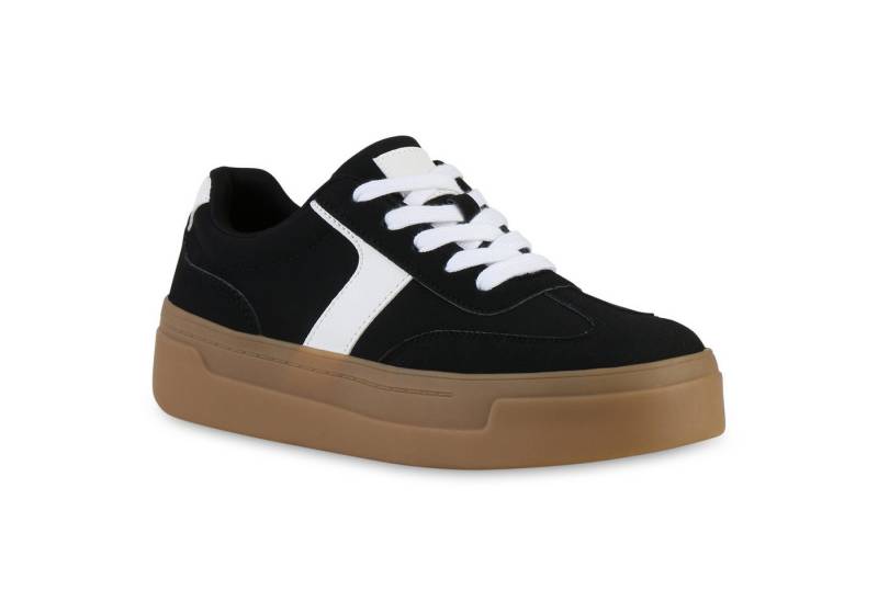 VAN HILL 841463 Sneaker Damen Sneaker Low Schnürer Basic Plateau Freizeit Schnür- VAN HILL 841463 Sneaker Damen Sneaker Low Schnürer Basic Plateau Freizeit Schnür- von VAN HILL